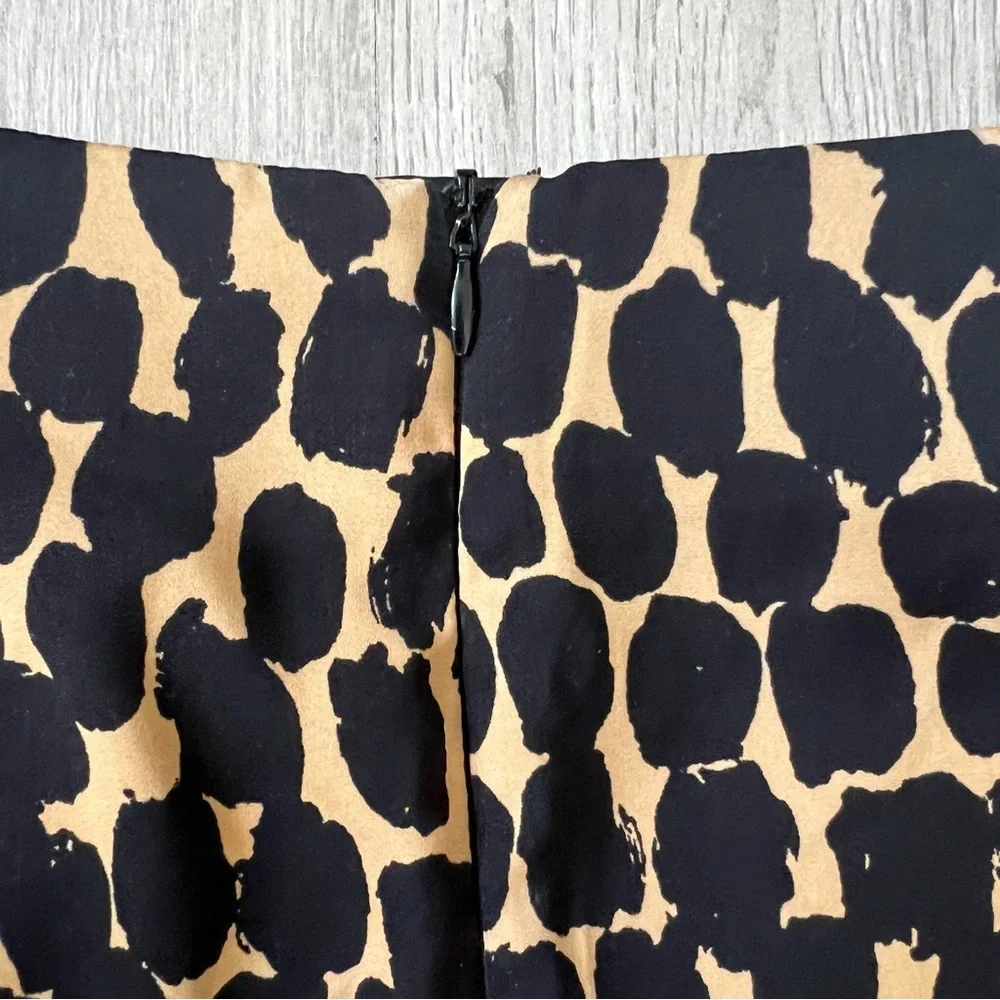 Asymmetrical Animal Print Midi Skirt